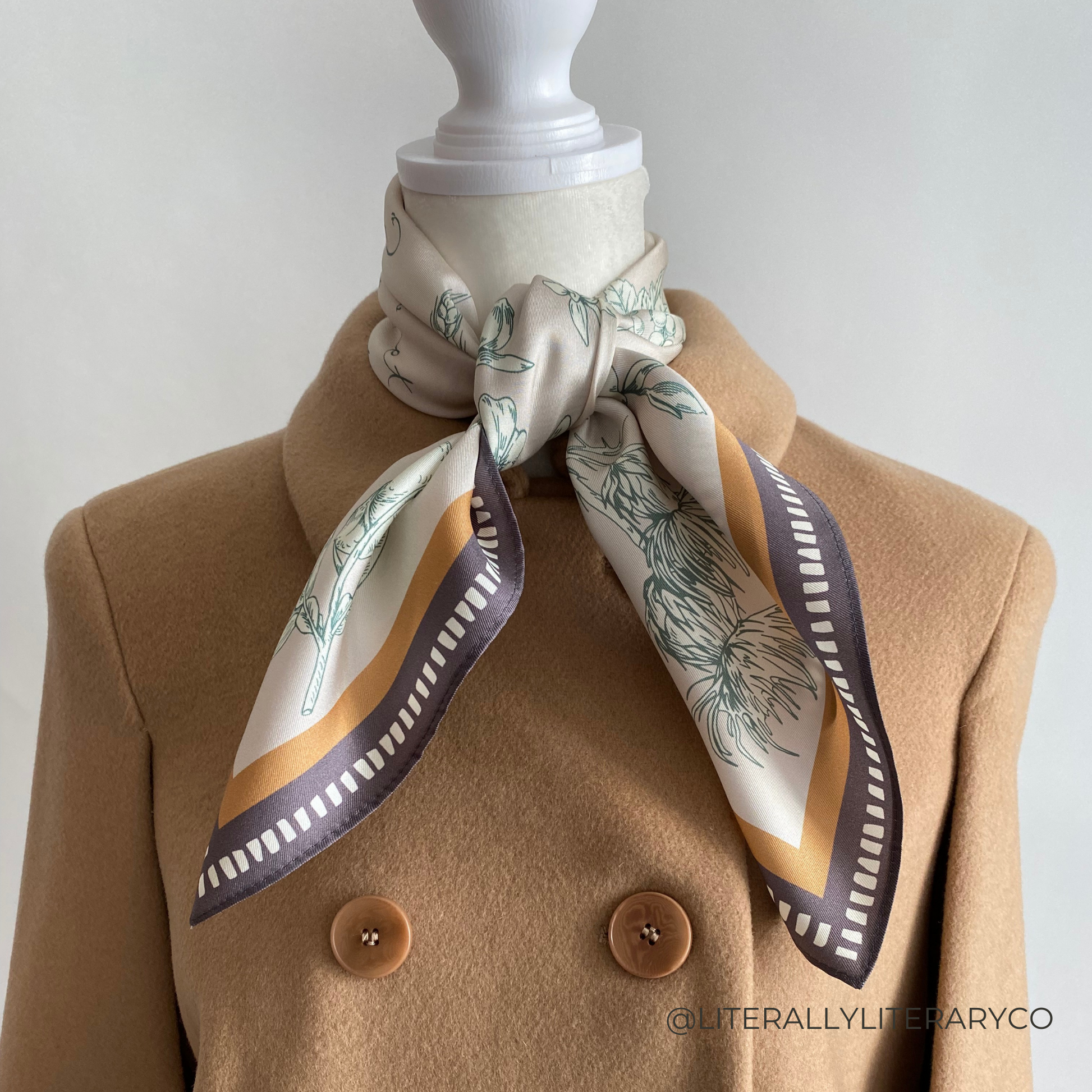 Vintage Louis Quatorze Scarf Twill Silk Scarf Vintage Silk -  Israel